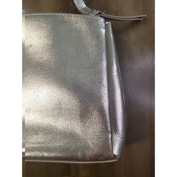 Nine West Levona Pink-Gold Crossbody Shoulder Bag Double-Zip GUC - Picture 8 of 12